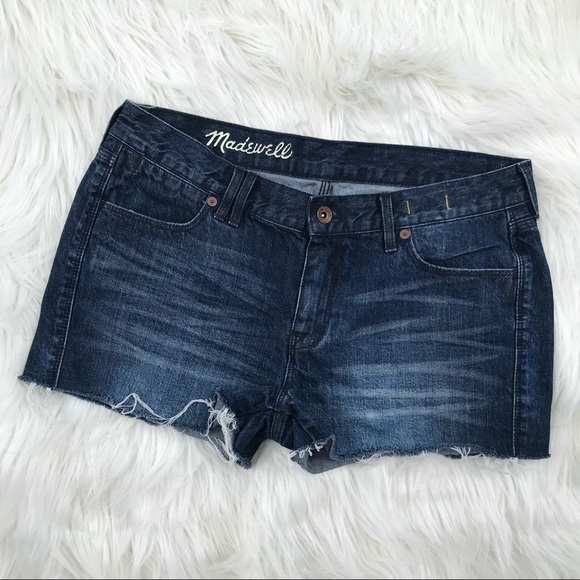 Madewell Pants - Madewell Medium Wash Cut Off Denim Jean Shorts
